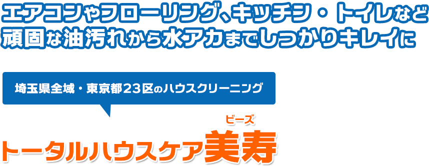 エアコンやフローリング、キッチン・トイレなど頑固な油汚れから水アカまでしっかりキレイに