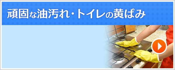 頑固な油汚れ・トイレの黄ばみ 